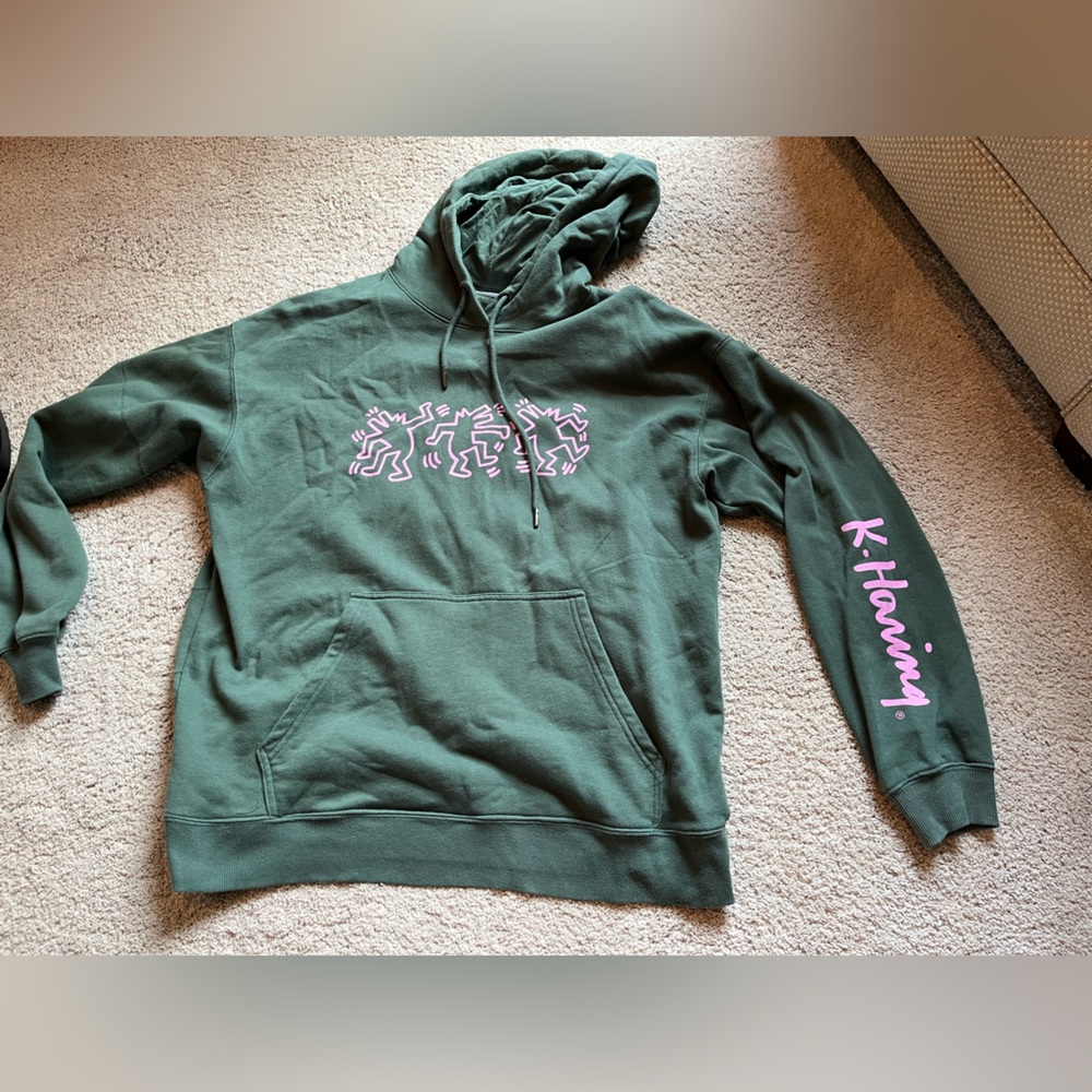 Green hoodie